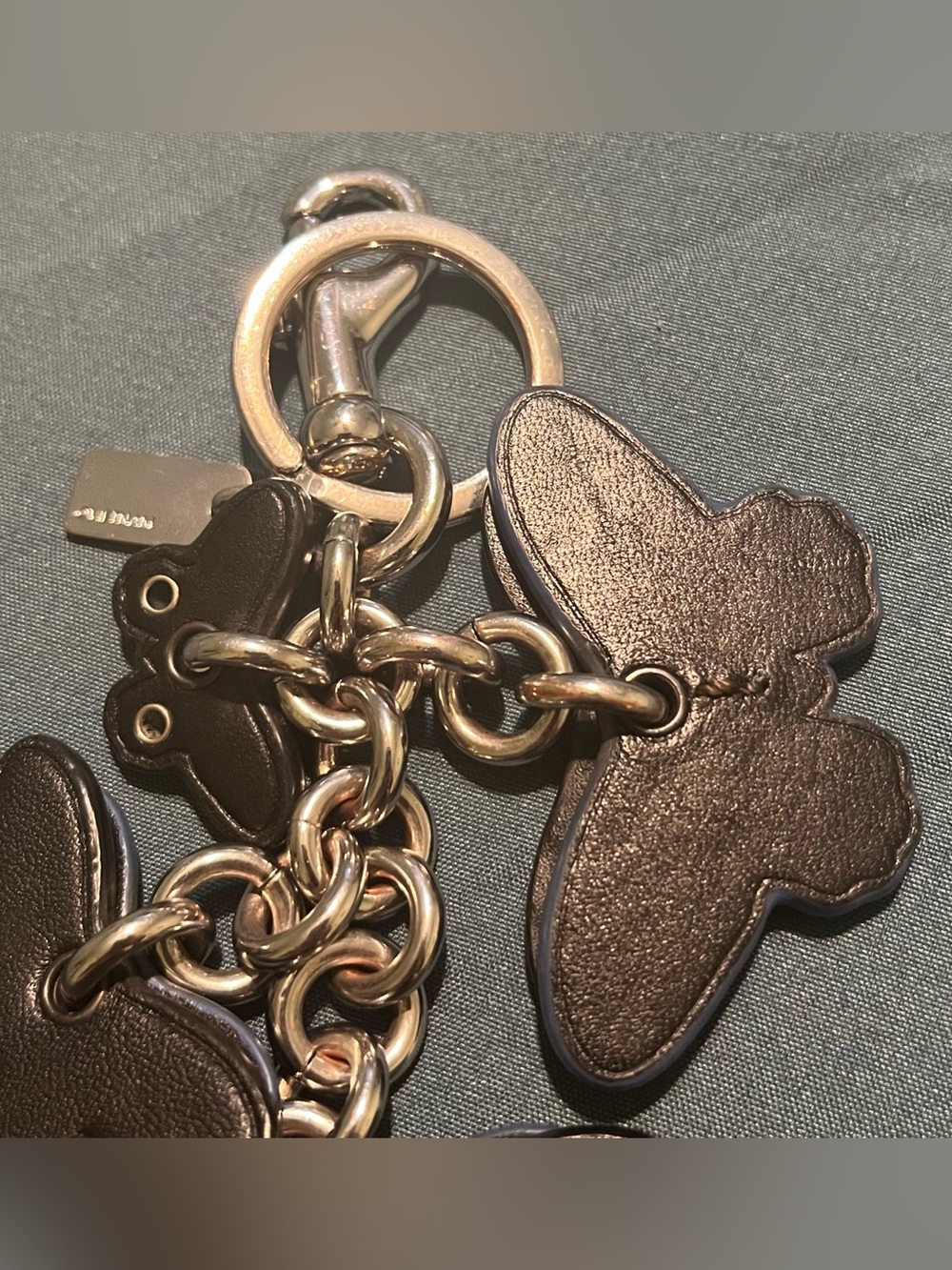Coach Butterfly Cluster Bag Charm Keychain! - Picture 6 of 9